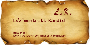 Löwentritt Kandid névjegykártya